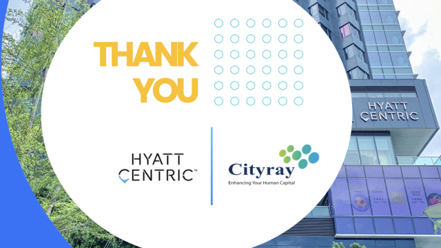 appreciation from cityray client, Hyatt Centric